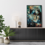 GGS Radhakrishna Crystal PVC Painting for Home, Living Room, Bedroom, Office Decor