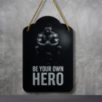 GGS-Be Your Own Hero" Fitness Motivation Hanging Poster