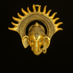 Surya Kiran Ganesh Wall Hanging, Gold Painted, For Home Decor