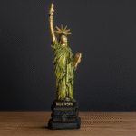 Statue of Liberty Home and Office Decor Figurine, 35 cm, Green and Gold