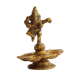 Dancing Ganesh Metal Oil Diya lamp with 5 Wicks for Home Temple Shrine mandir Table top Decor Gift for Anniversary Birthday House Warming Diwali Festivals